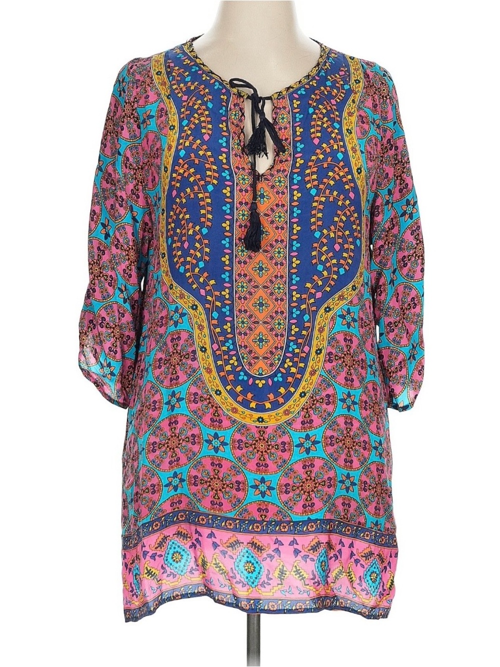 Tolani 100% Silk Tunic / Mini Dress size XL Perfect condition